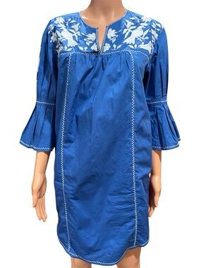 Joie clodahg,cotton poplin embroidered mini dress.